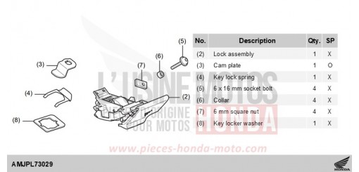 KIT,TOP BOX LOCK NT1100AS de 2025